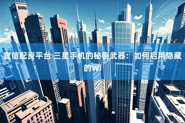 宜信配资平台 三星手机的秘密武器：如何启用隐藏的Wi